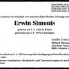 Simonis Erwin 1936-1999 Todesanzeige